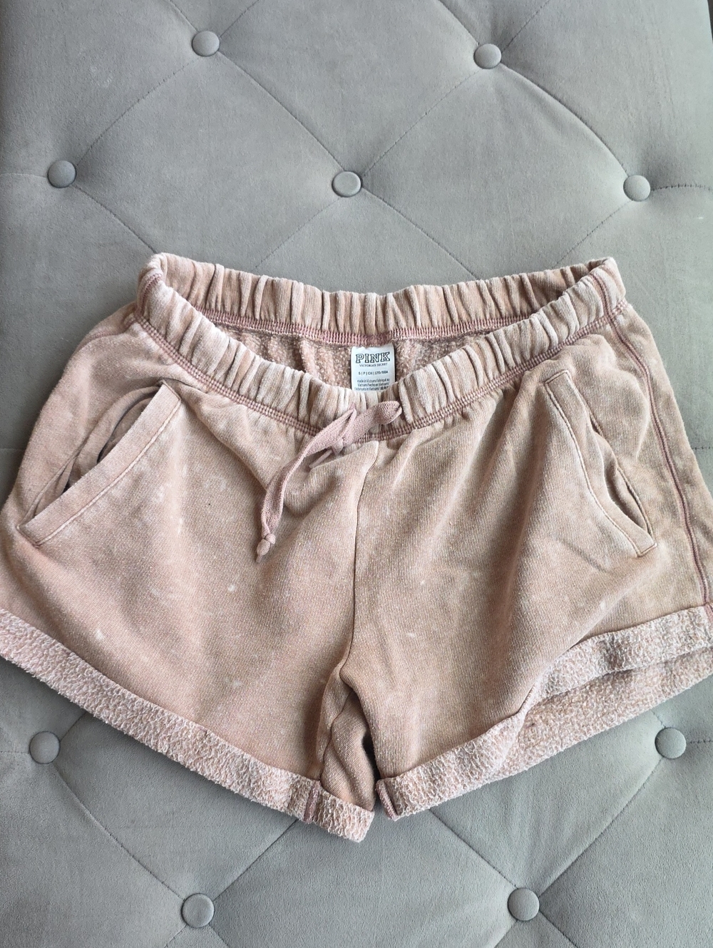 PINK Victoria's Secret Blush Terry-Trim Lounge Shorts